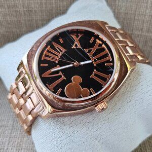 Accutime Ladies Wrsitwatch Rose Gold Tone Analog Quartz Minnie Mouse Watch